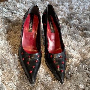 Baldinini black leather shoes size 39